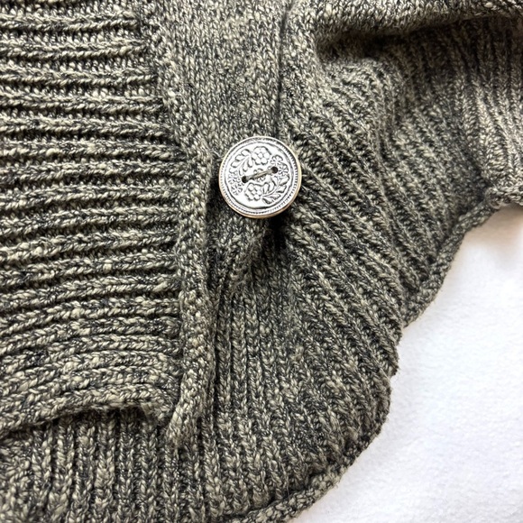 Soft Surroundings Brown Heather Cotton Cape Marled Single Button Cardigan (S/M) - Picture 5 of 15